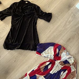 3 dresses. They’re very flattering. I’m 5’6” & they fit like mini dresses. Sz S